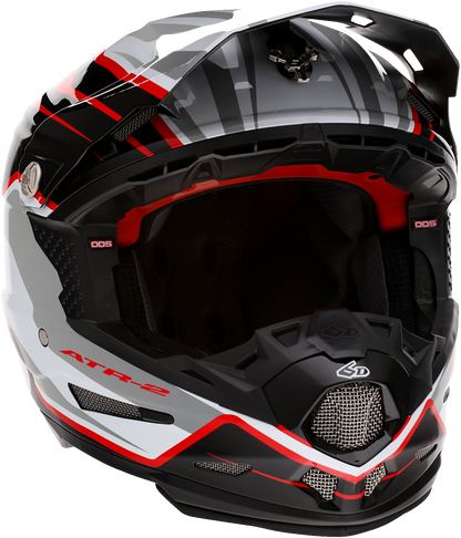 6D ATR-2 Helmet - Phase - White/Red - XS 12-2834