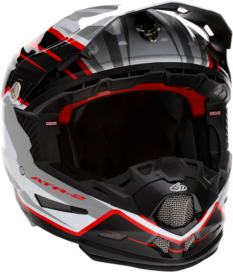6D ATR-2 Helmet - Phase - White/Red - 2XL 12-2839
