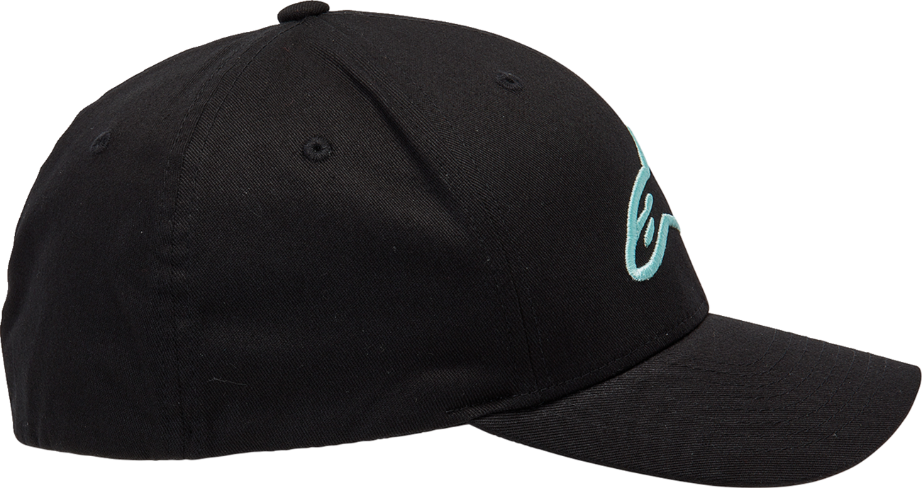 ALPINESTARS Ageless Curve Hat - Black/Light Aqua - L/XL 1017810101177LX