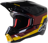 ALPINESTARS SM5 Helmet - Venture - Black/Bordeaux/Yellow/Glossy - 2XL 8305122-1358-2X