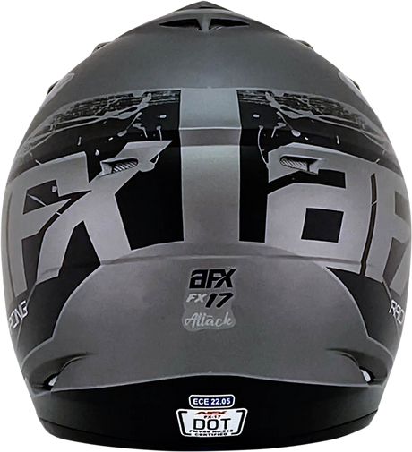 AFX FX-17Y Helmet - Attack - Frost Gray/Matte Black - Medium 0111-1397
