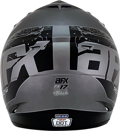 AFX FX-17 Helmet - Attack - Frost Gray/Matte Black - Medium 0110-7138
