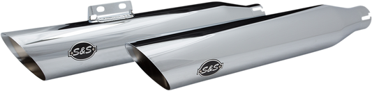 S&S CYCLE Slash Cut Mufflers - 50 State - Chrome 550-0753B