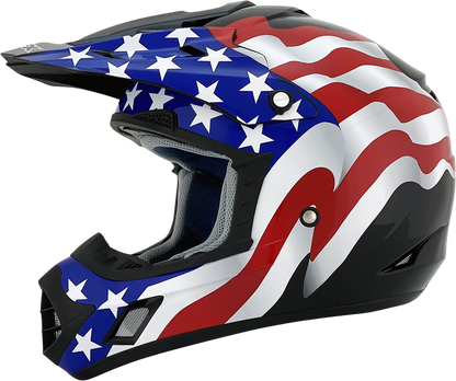 AFX FX-17 Helmet - Flag - Black - Large 0110-2371