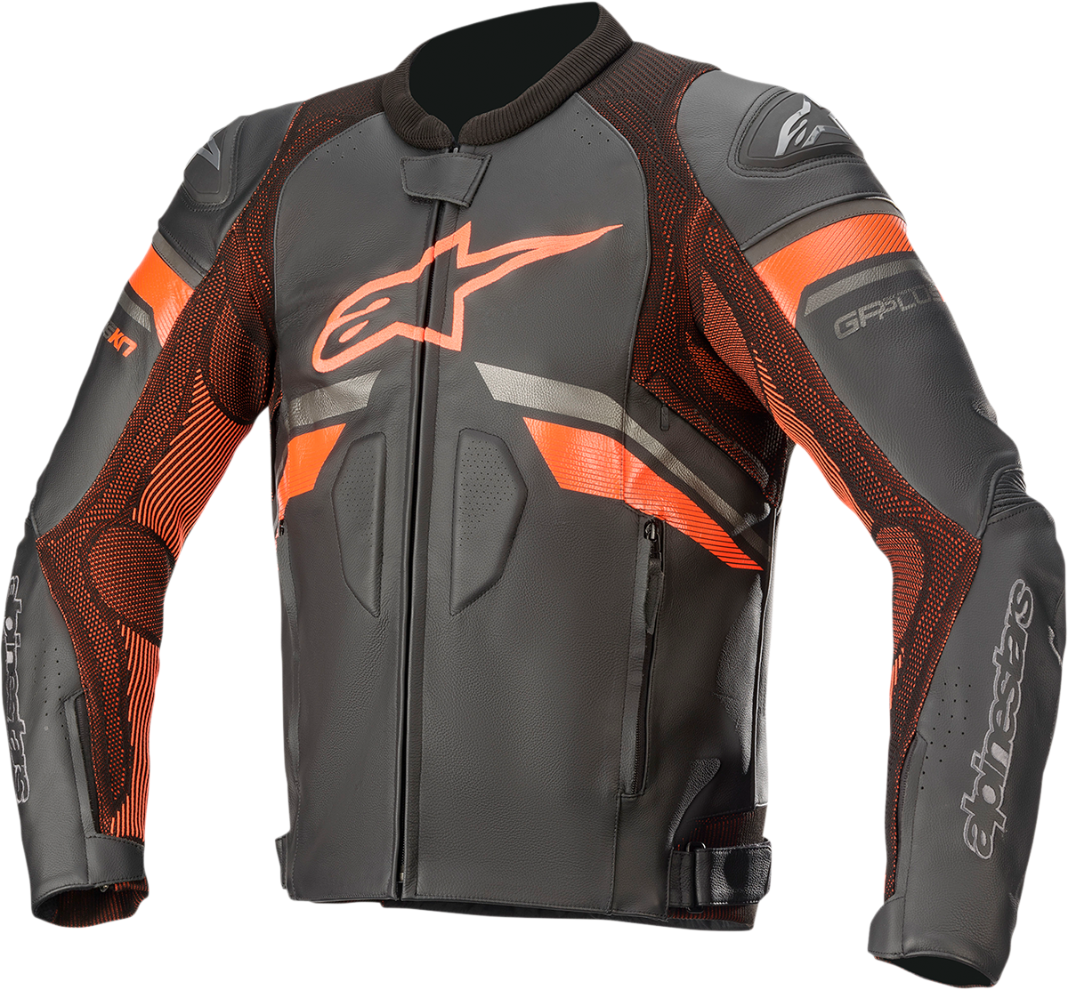 ALPINESTARS GP Plus R v3 Rideknit Leather Jacket - Black/Red Fluo - US 38 / EU 48 3100321-1030-48