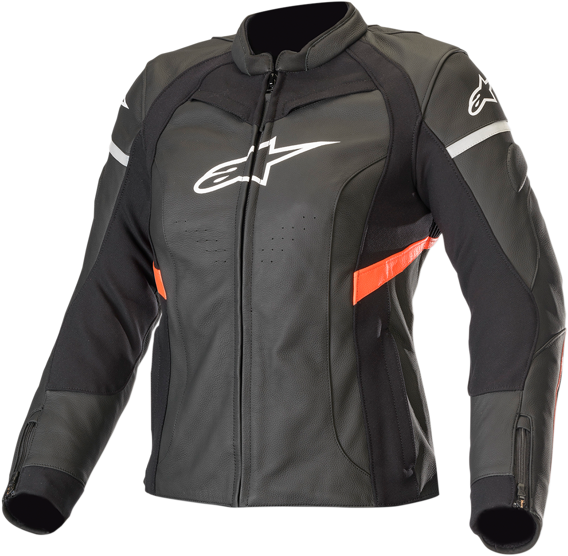 ALPINESTARS Stella Kira Leather Jacket - Black/Red - US 8 / EU 44 3112019-1030-44