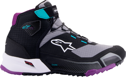 ALPINESTARS Stella CR-X Drystar® Shoes - Black/Gray/Teal/Purple - US 6.5 2611523137065