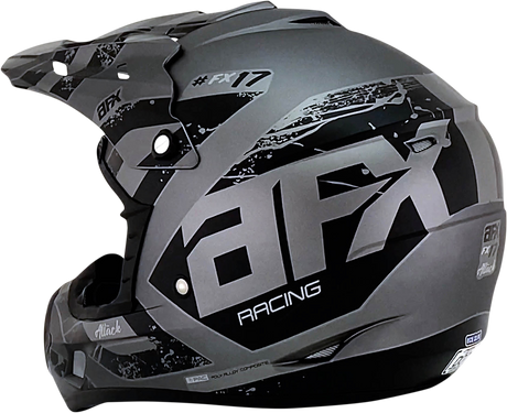 AFX FX-17Y Helmet - Attack - Frost Gray/Matte Black - Small 0111-1396
