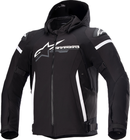 ALPINESTARS Zaca Waterproof Jacket - Black/White - Small 3206423-12-S