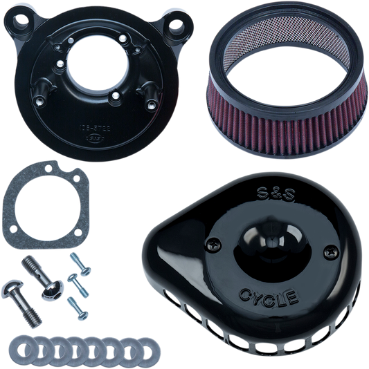 S&S CYCLE Mounted Air Cleaner - Black - Twin Cam 170-0442