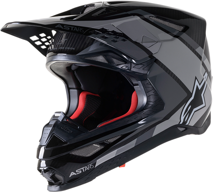 ALPINESTARS Supertech M10 Helmet - Meta 2 - MIPS® - Black/Gray/Gloss - Medium 8300422-1195-MD