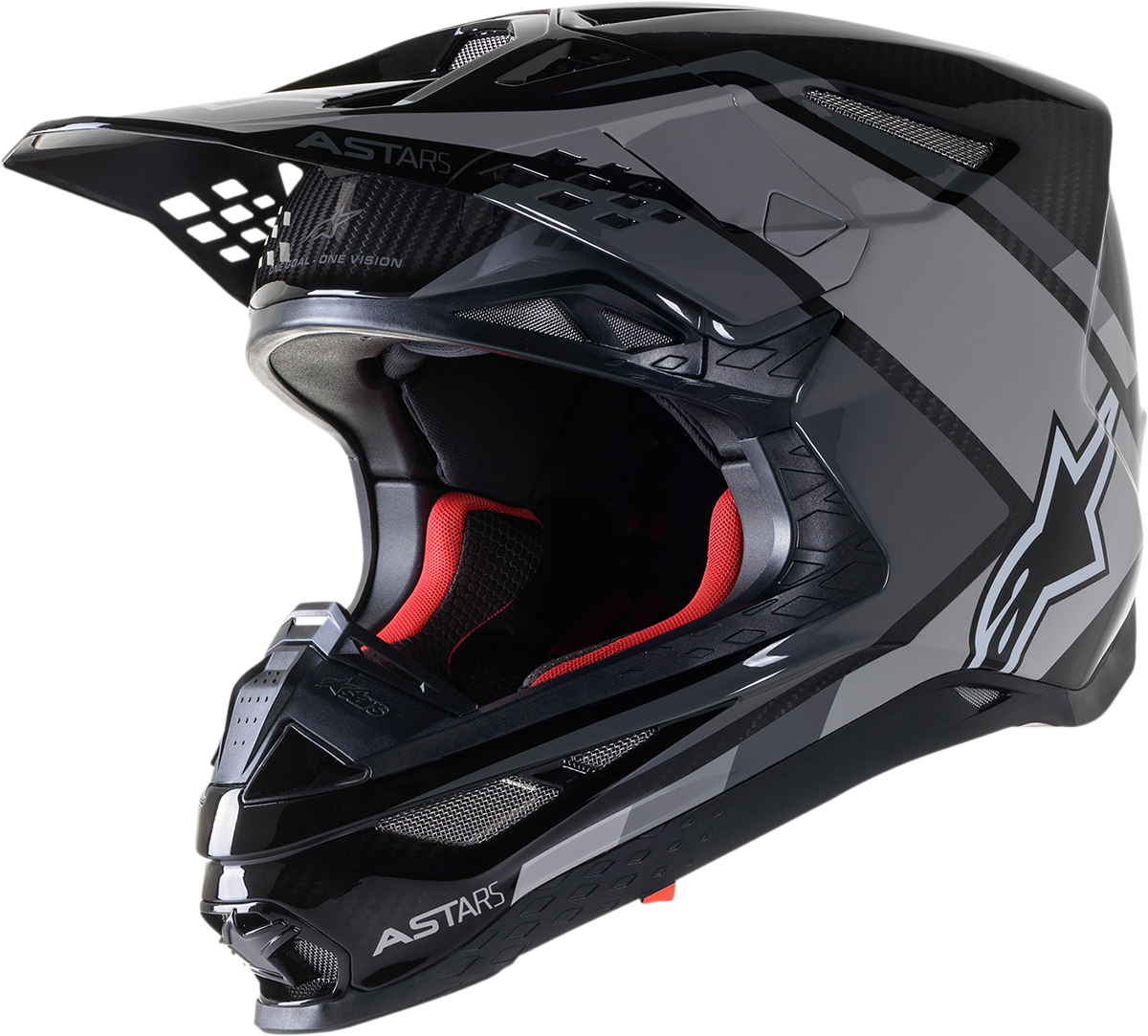 Casco ALPINESTARS Supertech M10 - Meta 2 - MIPS - Negro/Gris/Brillo - Pequeño 8300422-1195-SM 
