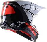 Casco ALPINESTARS Supertech M8 - Fábrica - Negro/Blanco/Rojo - Grande 8302922-1233-LG