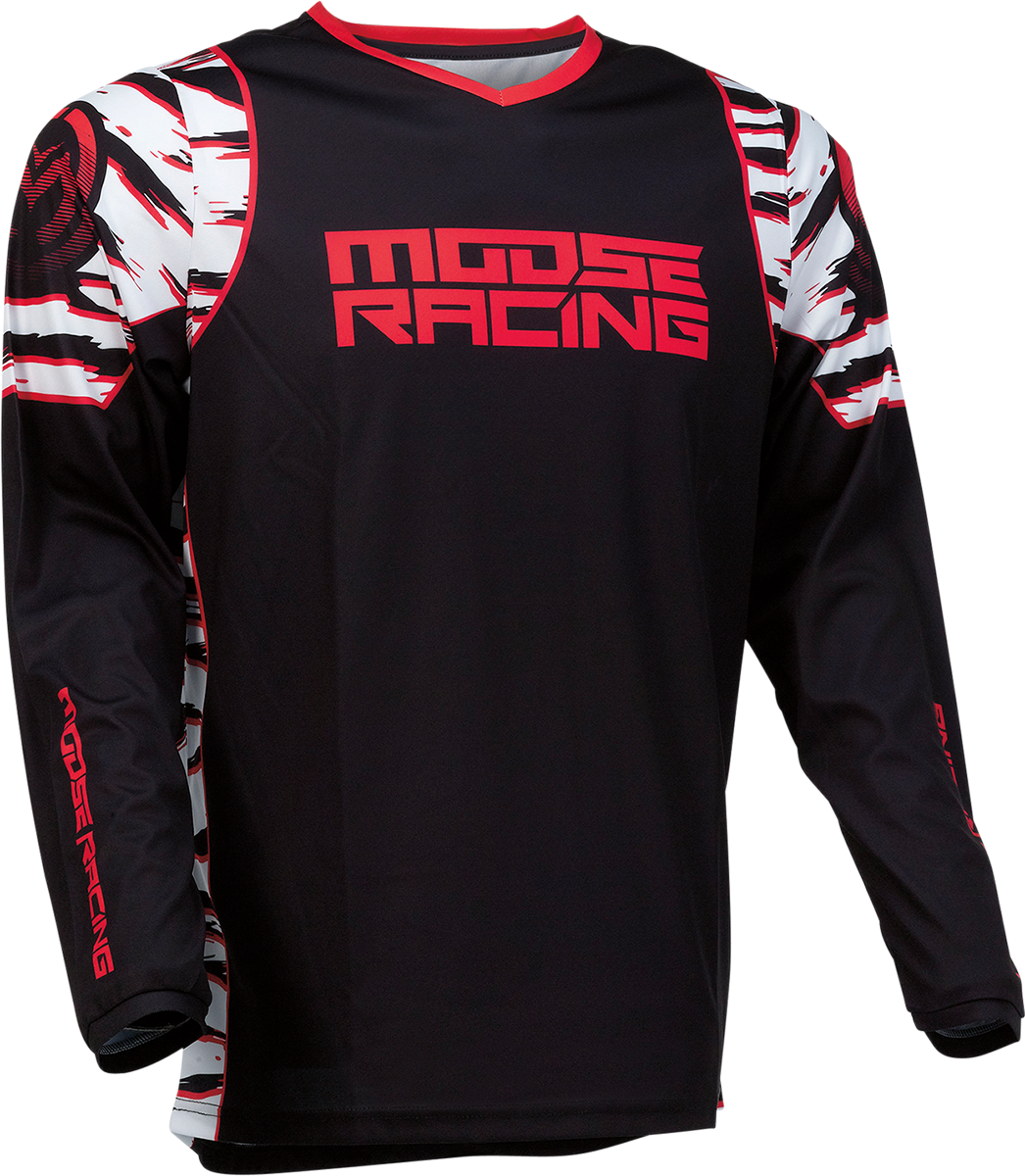 MOOSE RACING Qualifier Jersey - Black/Red - Small 2910-6974