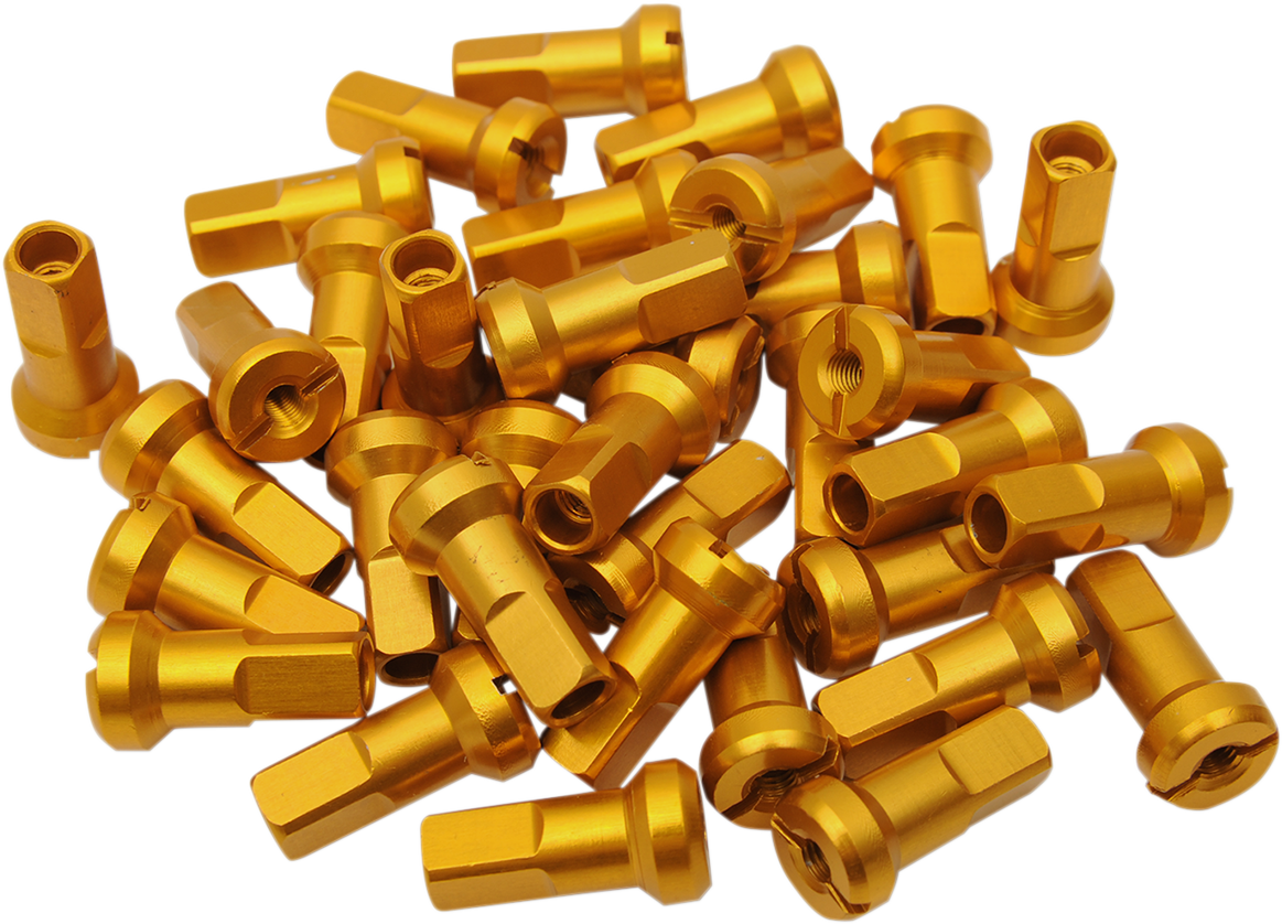 MOOSE RACING MX1 Nipple Set - Gold - 9 Gauge 24-990