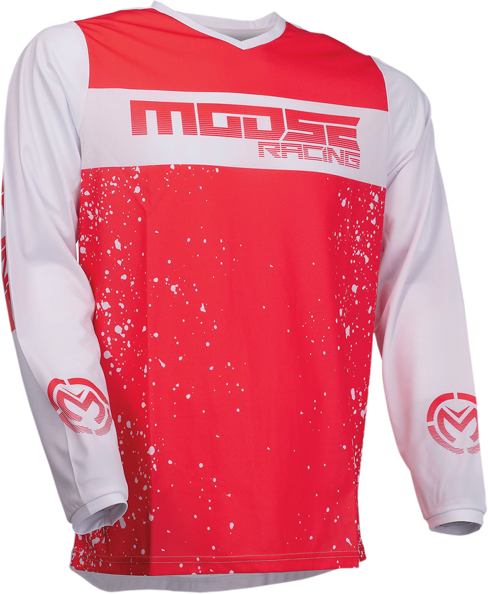 MOOSE RACING Qualifier Jersey - Red/White - 4XL 2910-6651