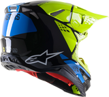 Casco ALPINESTARS Supertech M8 - Fábrica - Negro/Amarillo/Azul - 2XL 8302922-1578-2X 