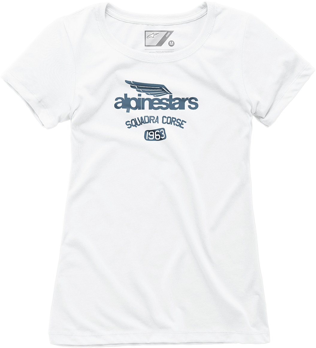 ALPINESTARS Women's Winged Team T-Shirt - White - Large 1W197300020L