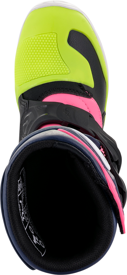 ALPINESTARS Youth Tech 3S Boots - Black/Blue/Pink - US 10 2014518-1176-10