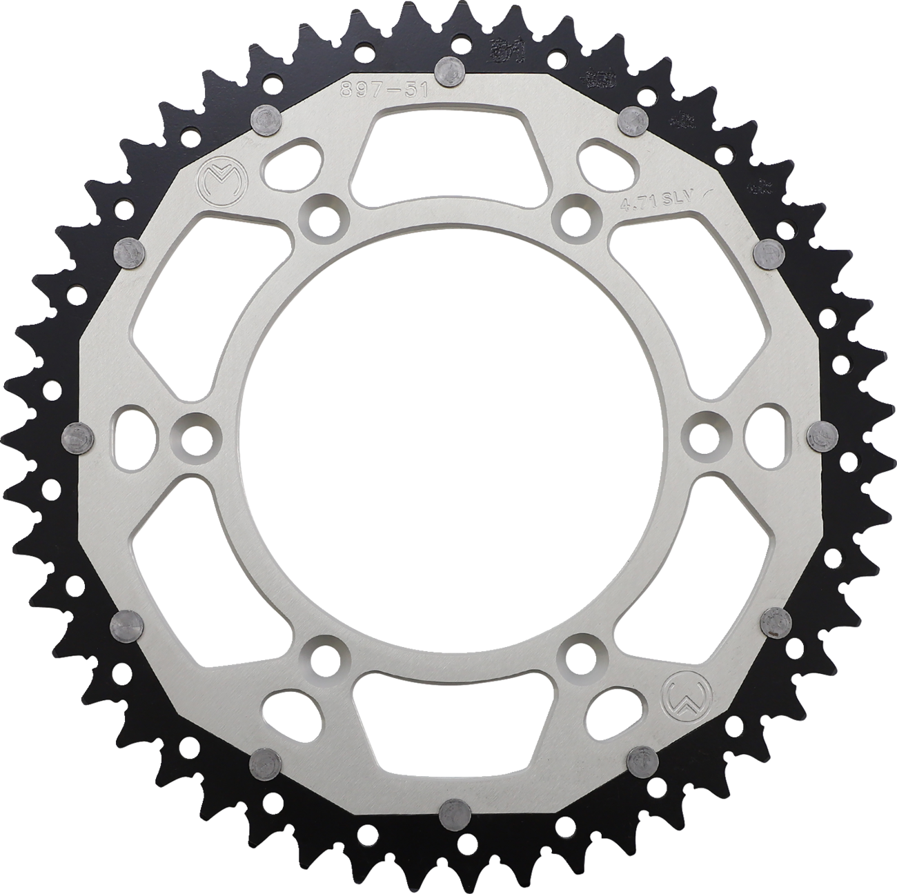 MOOSE RACING Dual Sprocket - Silver - 51 Tooth 1210-897-51-11X