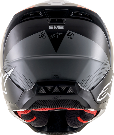 ALPINESTARS SM5 Helmet - Rayon - Black/White/Orange - Large 8304121-1242-LG