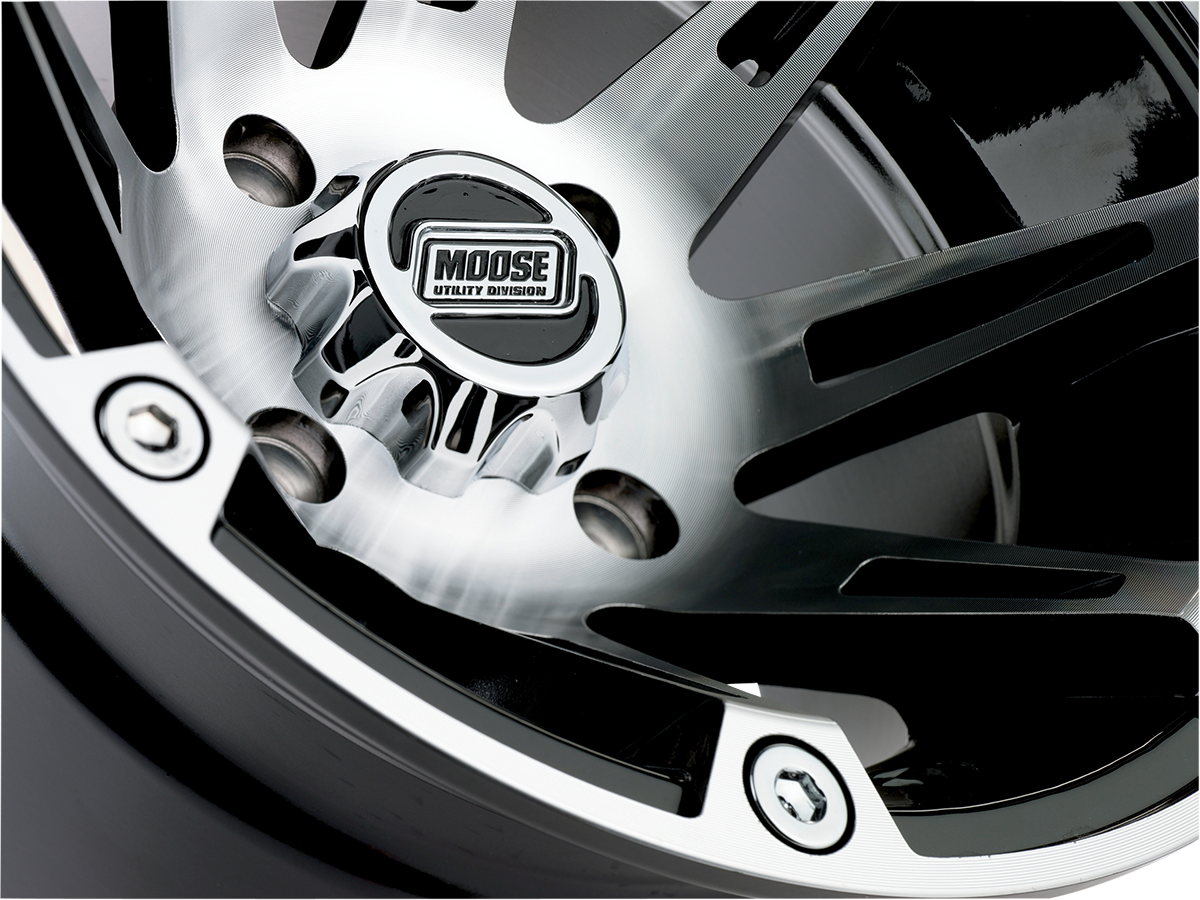MOOSE UTILITY Wheel - 387X - Rear - Machined Black - 14x8 - 4/110 - 4+4 387ML148110BW4