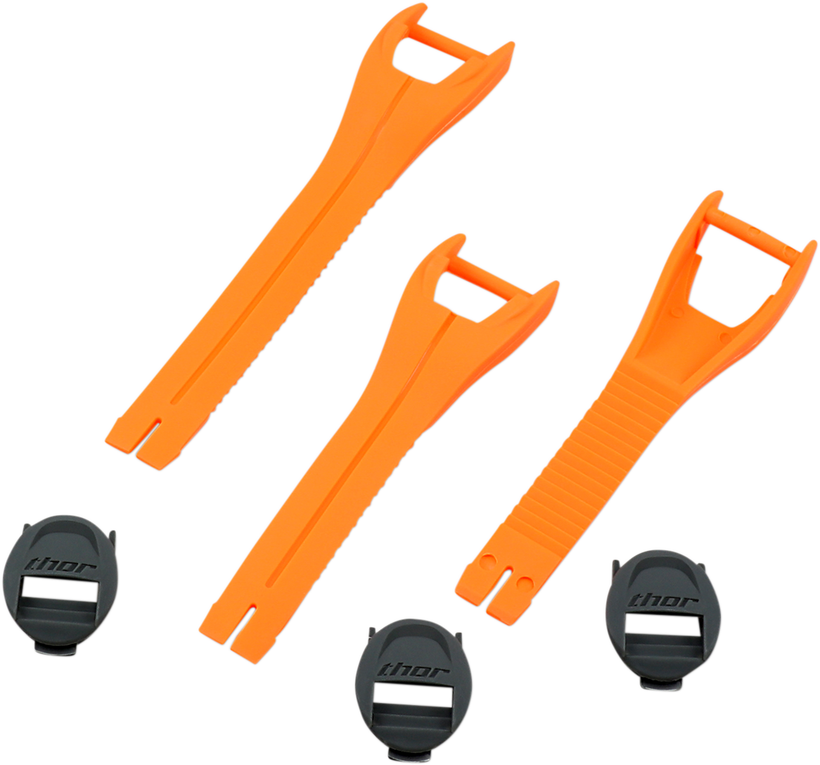 THOR Blitz XP MX Boot Straps - Youth - Orange - Size 1-7 3430-0878