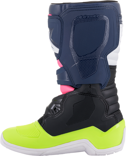 ALPINESTARS Tech 3S Boots - Black/Blue/Pink/White/Yellow - US 8 2014018-1176-8