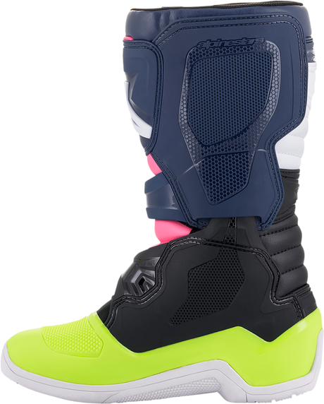 ALPINESTARS Tech 3S Boots - Black/Blue/Pink/White/Yellow - US 4 2014018-1176-4