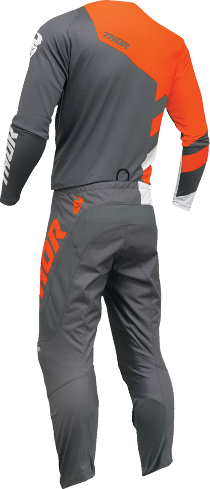 THOR Youth Sector Checker Jersey - Charcoal/Orange - XS 2912-2413