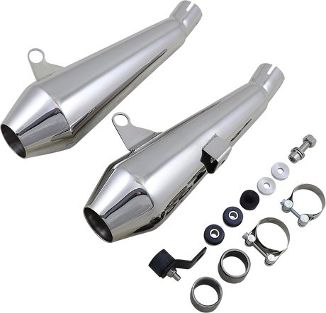 BRITISH CUSTOMS Mufflers - Polished for Triumph Bonneville T100 /120 2016-2021   BC902-111-V2-P
