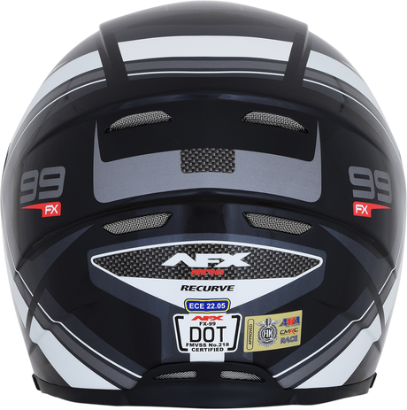 AFX FX-99 Helmet - Recurve - Black/White - Small 0101-11116