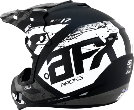 AFX FX-17Y Helmet - Attack - Matte Black/Silver - Small 0111-1399