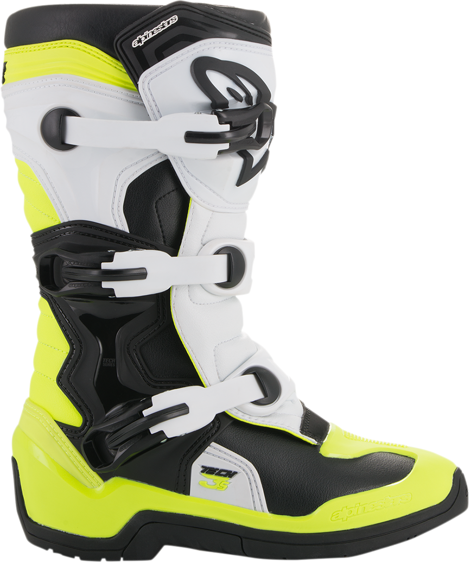 ALPINESTARS Tech 3S Boots - Black/White/Yellow - US 6 2014018-125-6