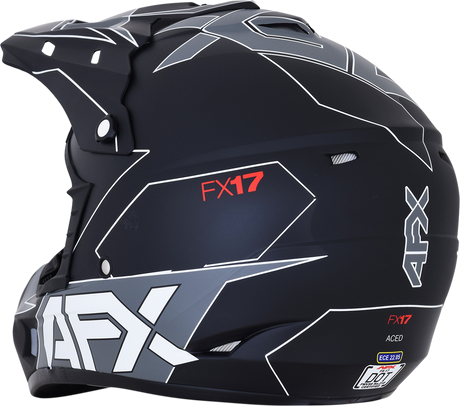AFX FX-17 Helmet - Aced - Matte Black/White - 2XL 0110-6493