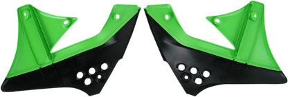 ACERBIS Radiator Shrouds - Black/Green 2141721043