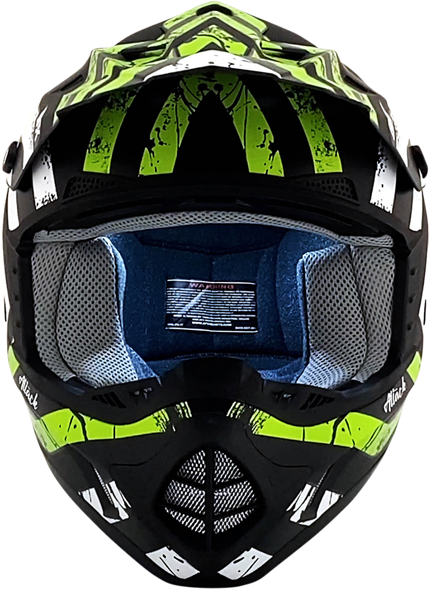AFX FX-17 Helmet - Attack - Matte Black/Green - XL 0110-7182