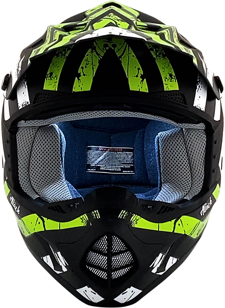 AFX FX-17 Helmet - Attack - Matte Black/Green - XL 0110-7182