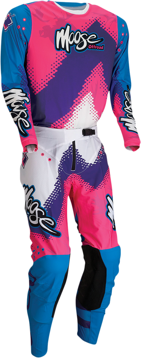 MOOSE RACING Agroid Jersey - Pink/Blue/Purple - Medium 2910-6381