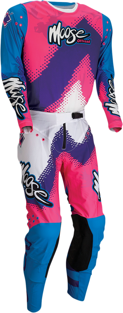 MOOSE RACING Agroid Jersey - Pink/Blue/Purple - Medium 2910-6381