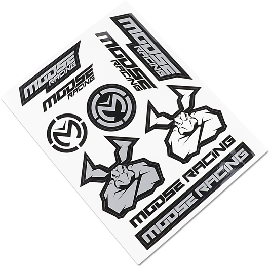 MOOSE RACING S2 Decal - Moose Racing - Black/Silver 4320-2205