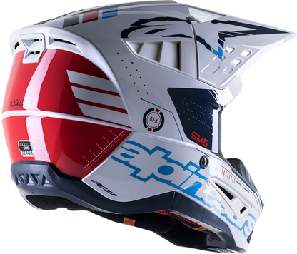 Casco ALPINESTARS SM5 - Acción - Blanco brillante/Cian/Negro - Mediano 8306122-2077-MD 