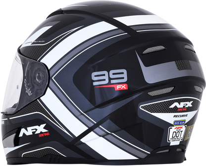 AFX FX-99 Helmet - Recurve - Black/White - Large 0101-11118