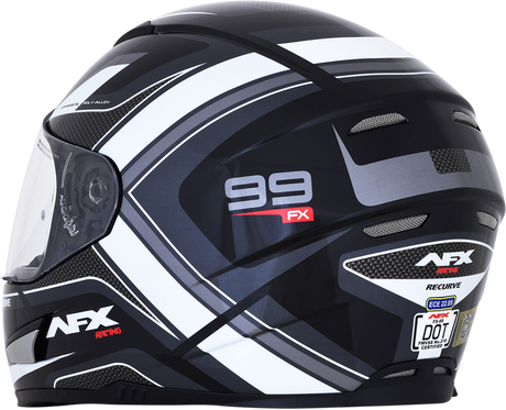 AFX FX-99 Helmet - Recurve - Black/White - Large 0101-11118