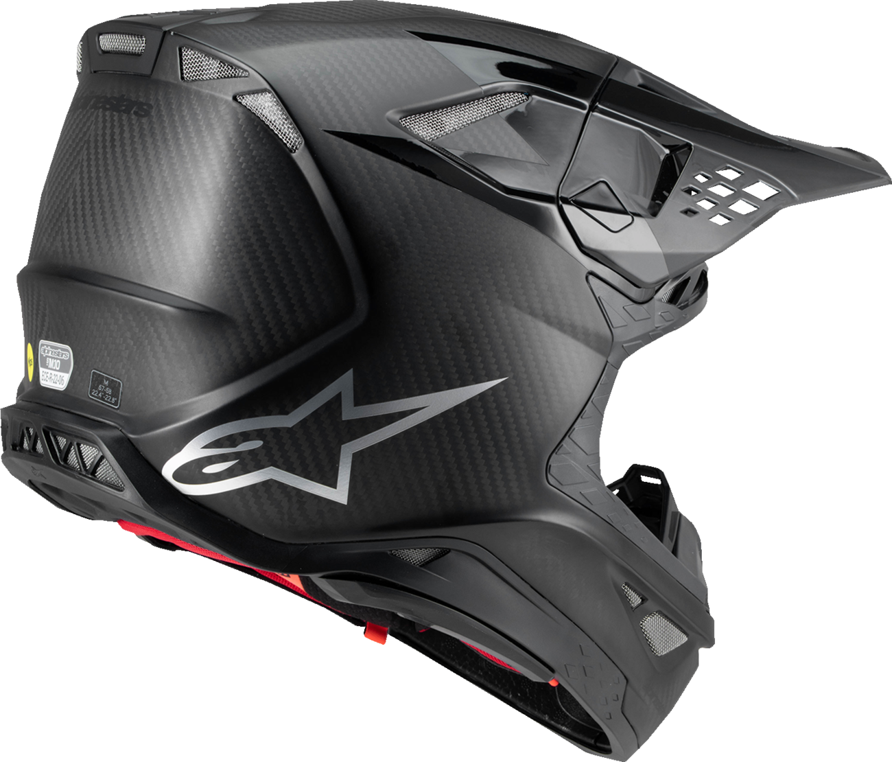 ALPINESTARS Supertech M10 Helmet - Fame - MIPS® - Black Carbon - 2XL 8300423-1902-2X