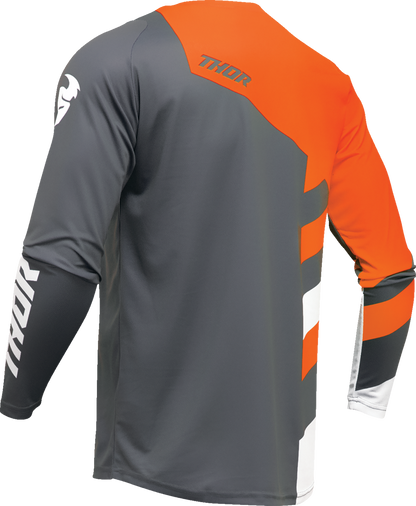 THOR Sector Checker Jersey - Charcoal/Orange - 4XL 2910-7593