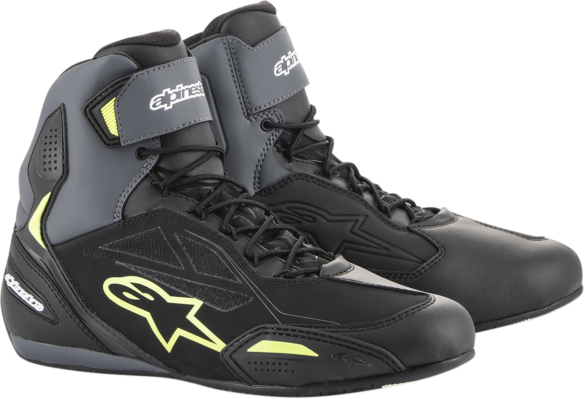 Zapatos ALPINESTARS Faster-3 Drystar - Negro/Gris/Amarillo - US 8 2540719175-8 