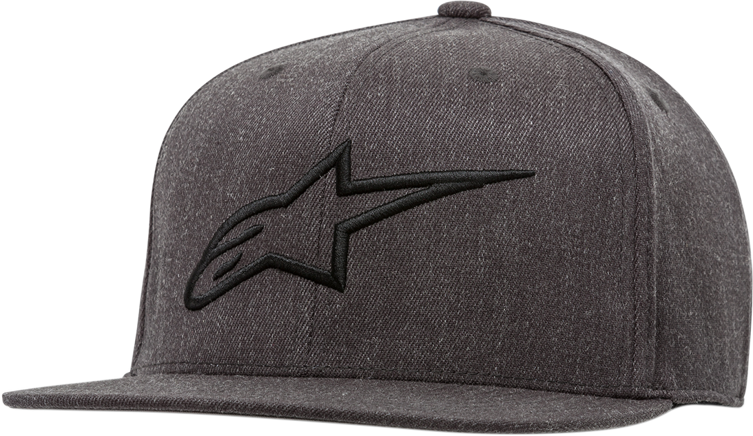 Gorro ALPINESTARS Ageless Flat Bill - Carbón jaspeado/Negro - Pequeño/Mediano 1035810151910SM 