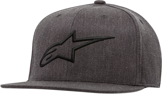 ALPINESTARS Ageless Flat Bill Hat - Heather Charcoal/Black - Small/Medium 1035810151910SM