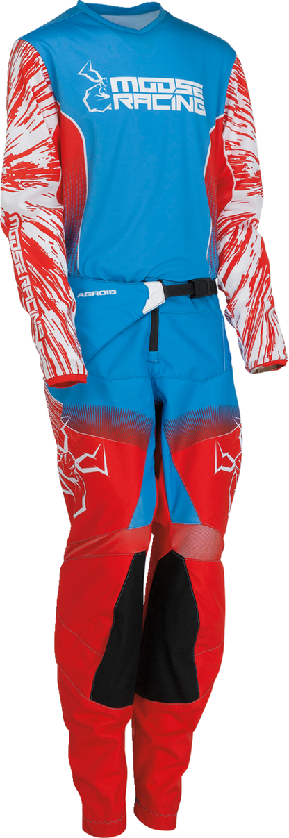 MOOSE RACING Youth Agroid Pants - Red/White/Blue - 24 2903-2270